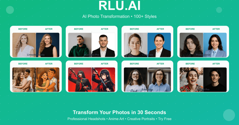 RLU.AI - AI Photo Transformation | 100+ Artistic Styles in 30 Seconds
