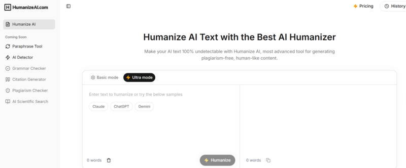 Humanize AI - Transform AI-generated text into Human-Like Content