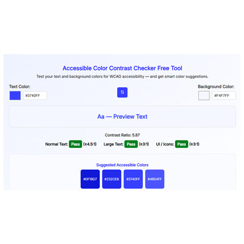 Toolsinfree - Accessible Color Contrast Checker