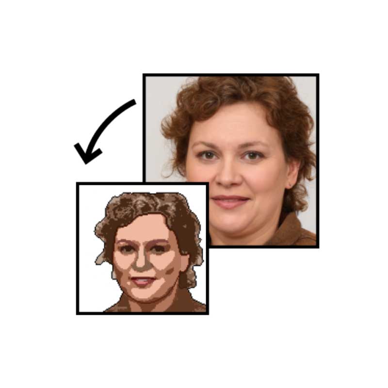 AI Pixel Art Human Face - AI Avatar Pack Generator