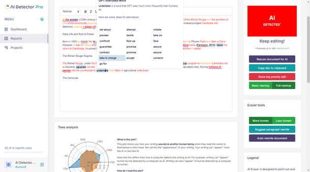 AI Detector Pro - AI Detection and Editing platform – ToolPilot