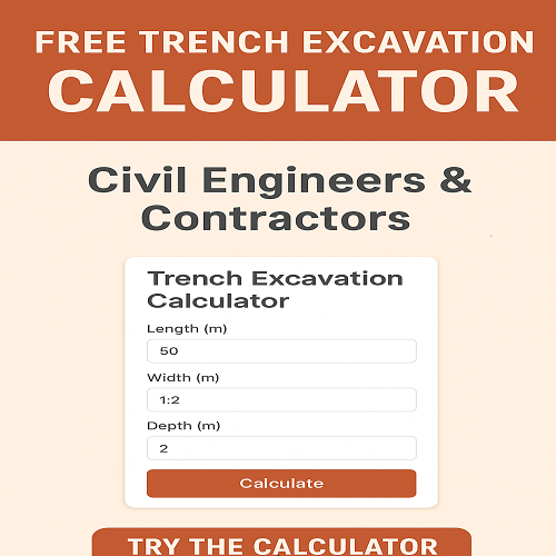 Trench Excavation Calculator – Instantly estimate trench volume for construction projects