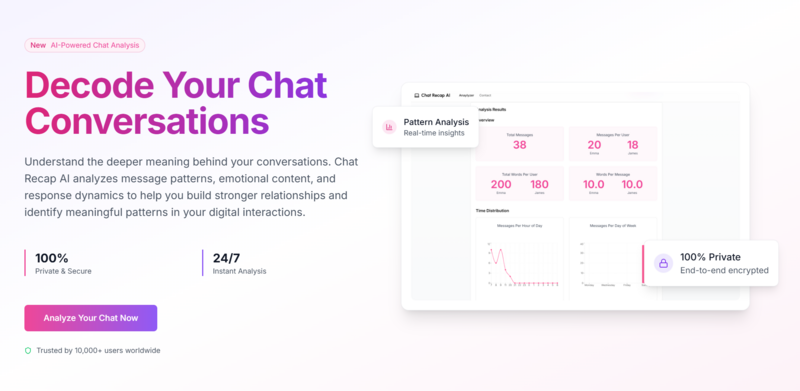Chat Recap AI - Analyze chats to uncover deeper meanings