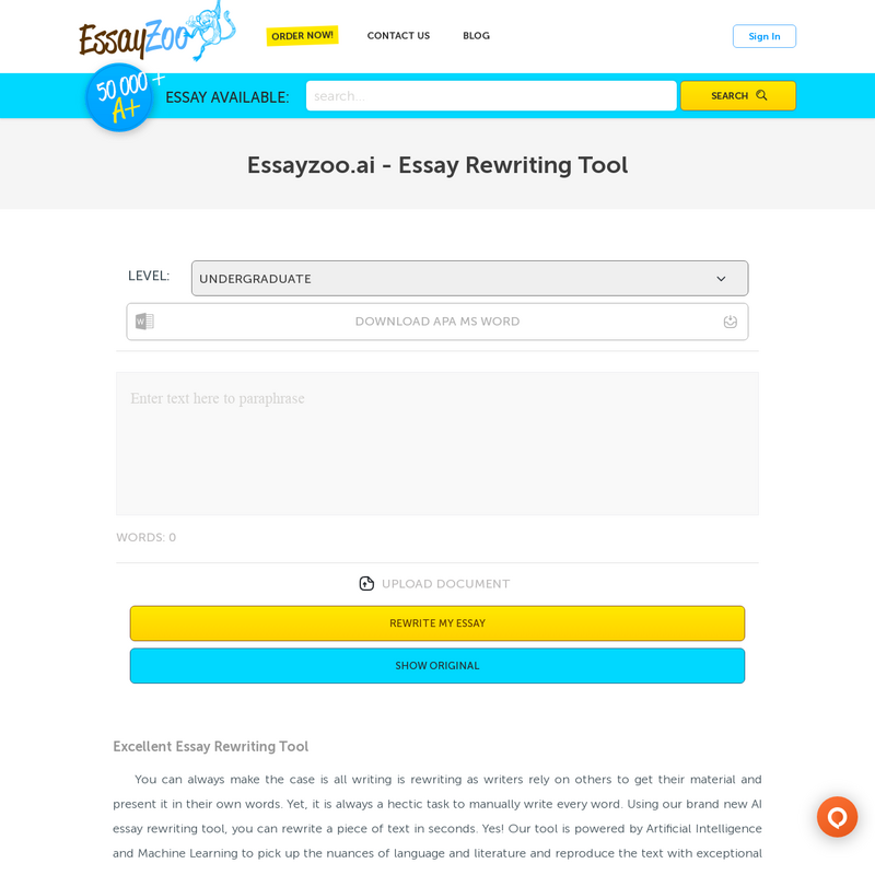 Essay Rewriter - Ai Essay Writing Tool