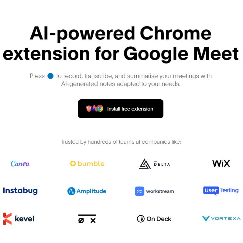 Bluedot - AI Chrome Extension for Google Meet