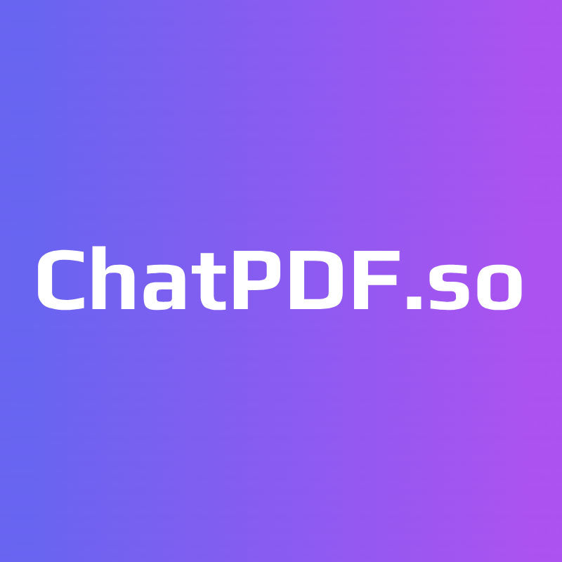 Chatpdf.so - AI Tool To Interact With PDF Documents.