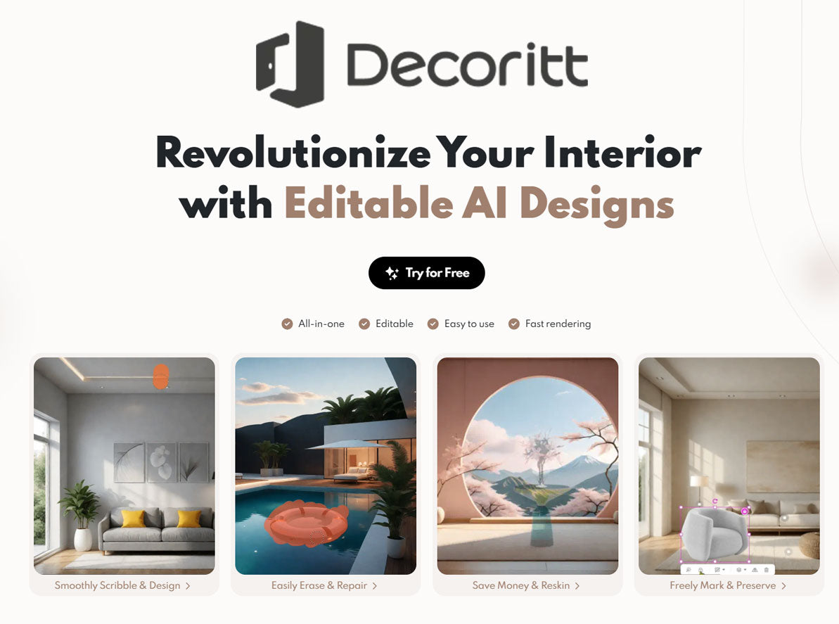 Decoritt - AI Home Design: Quick, Easy, Stunning