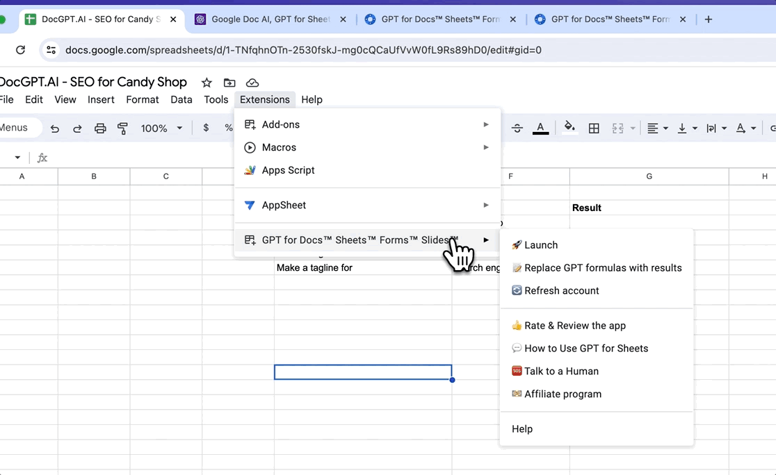 DocGPT.AI - GPT for Sheets, Docs, Slides, Forms and Gmail