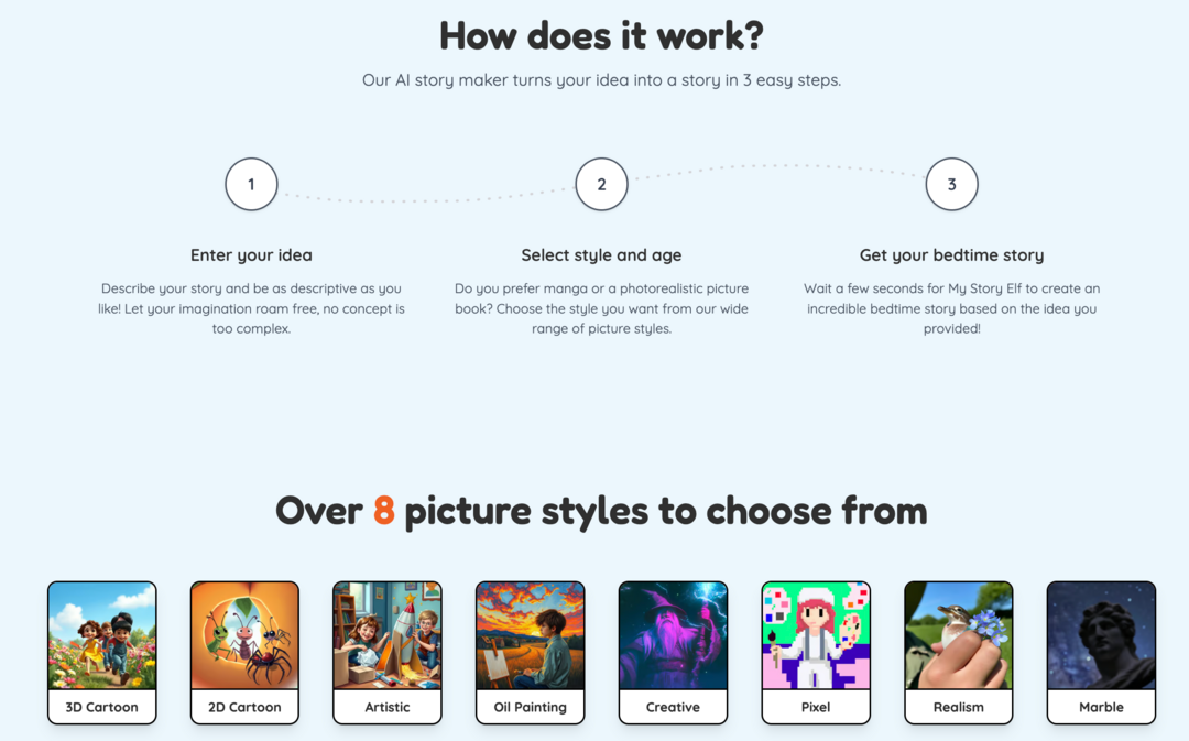My Story Elf - Create beautiful bedtime stories in under 27 seconds