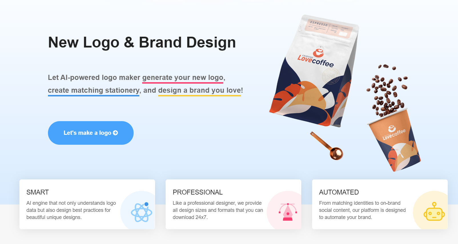 Logoai - AI-powered logo maker, matching stationery, and brand design