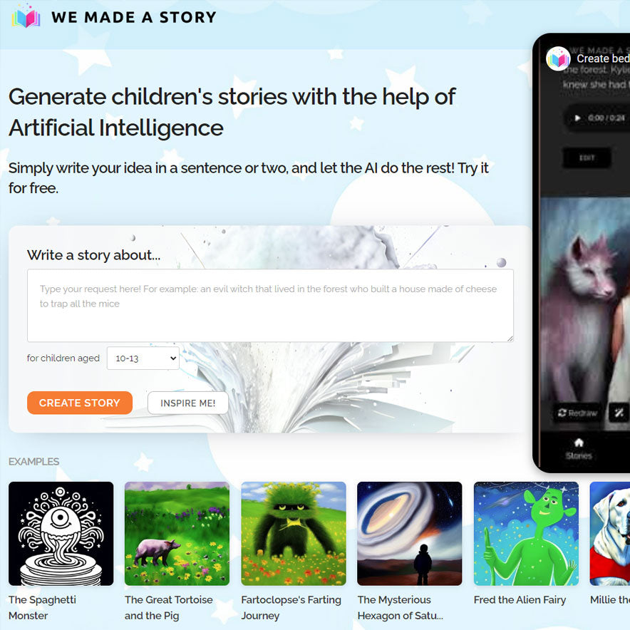 We Made A Story - Generates Children's Stories With AI